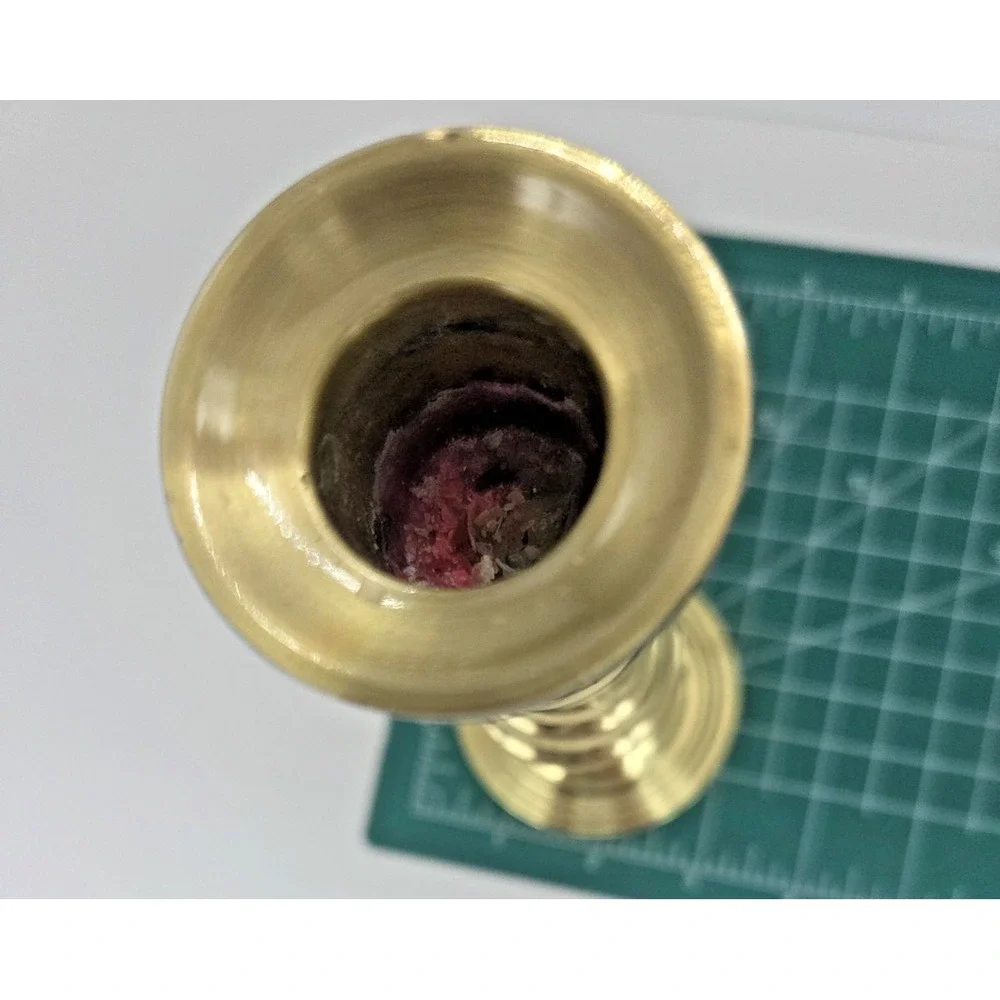 Baldwin Brass Beehive Candlestick Holder, 7-1/2